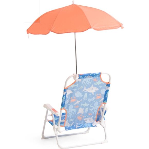 TOMMY BAHAMA Toddler Creatures Of The Sea Beach Chair With Umbrella - Picture 2 of 2